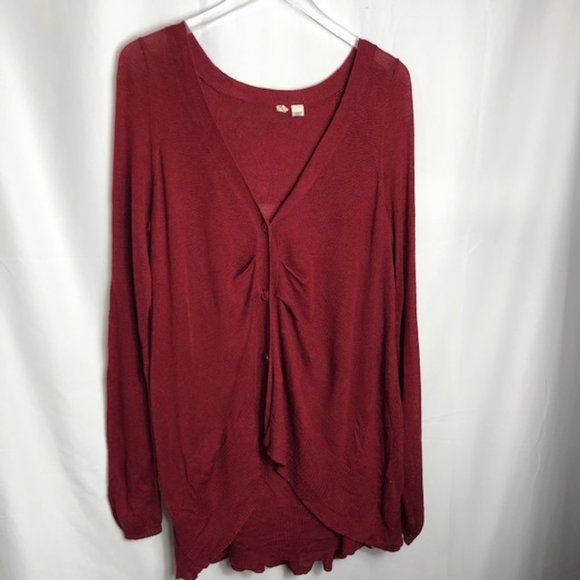 Moth Sweaters - Moth Cranberry Cardigan sweater size Large 0152